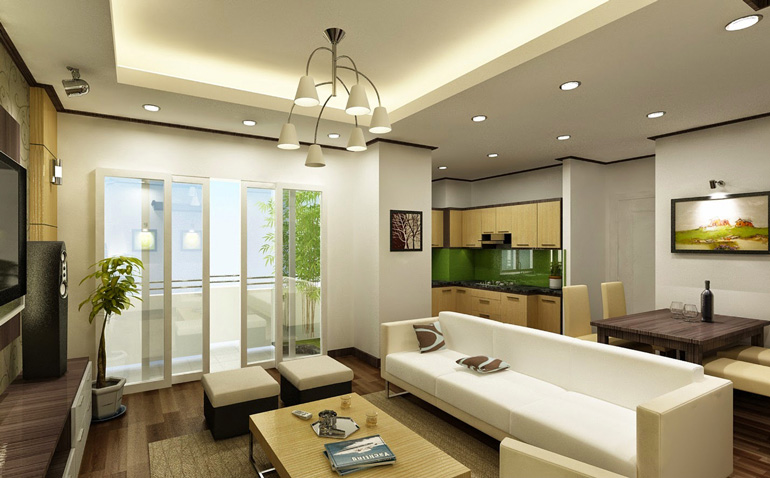 Đèn led âm trần cho phòng khách