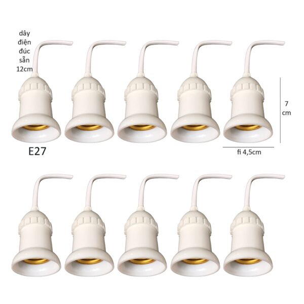 thông số chi tiết đèn đúc liền dây 12cm