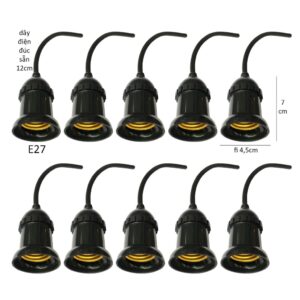 Đèn đúc liền dây 12cm linh kiện điện tín lợi